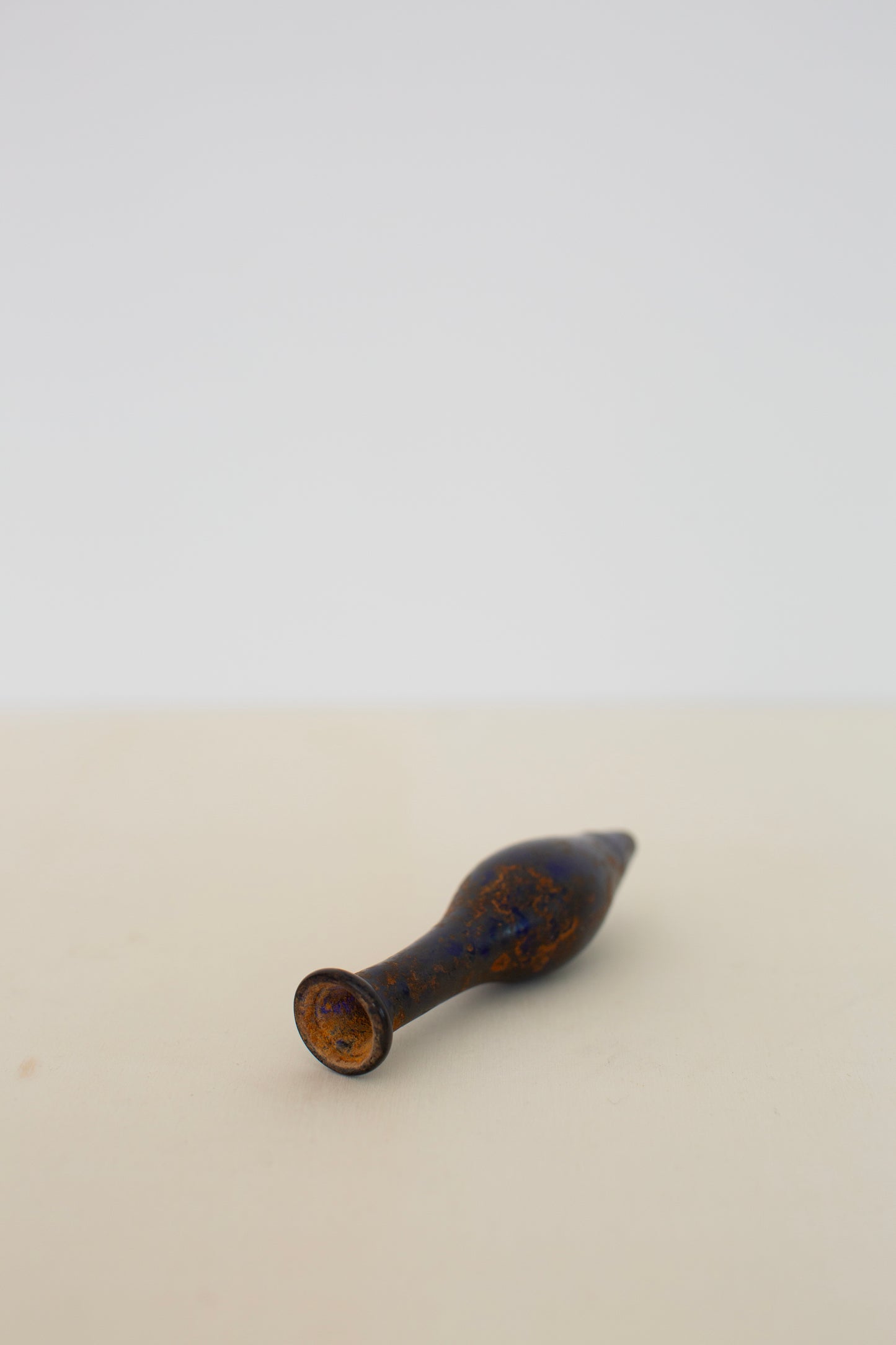 Ancient Roman perfume flask blue