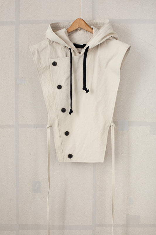 HOODPIECE#1 - TIME WASHED CANVAS CHALK