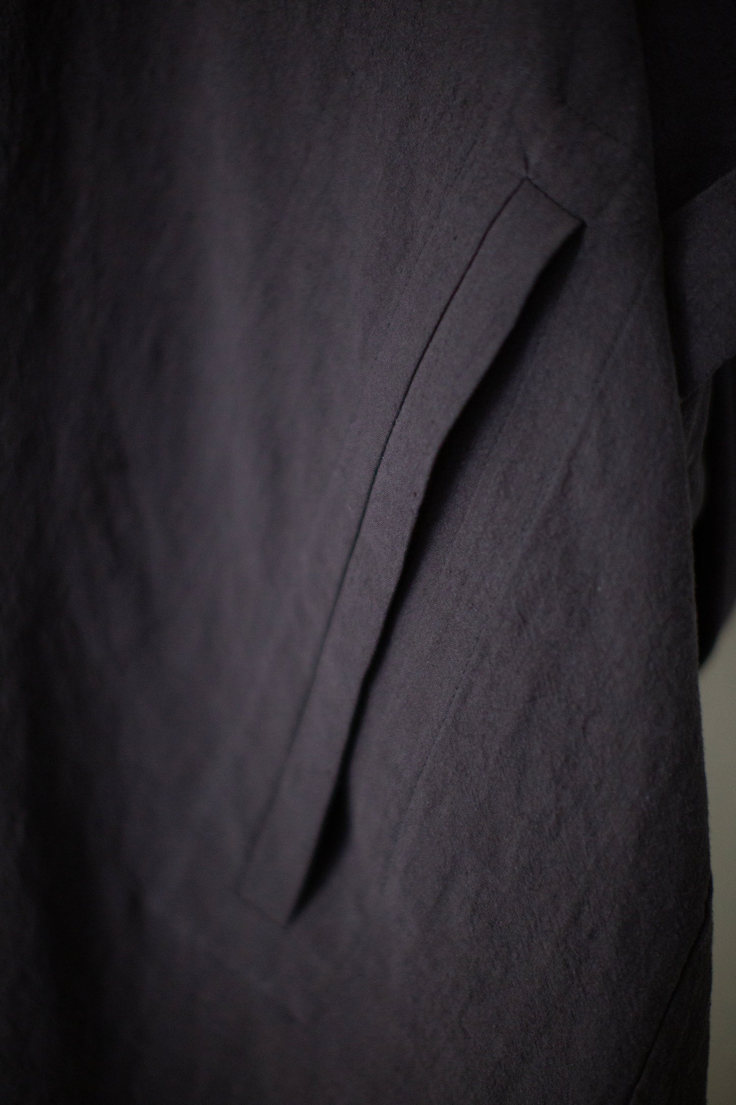 TUNIC#44 - LINEN SILK SHIRTING SUMI KURO