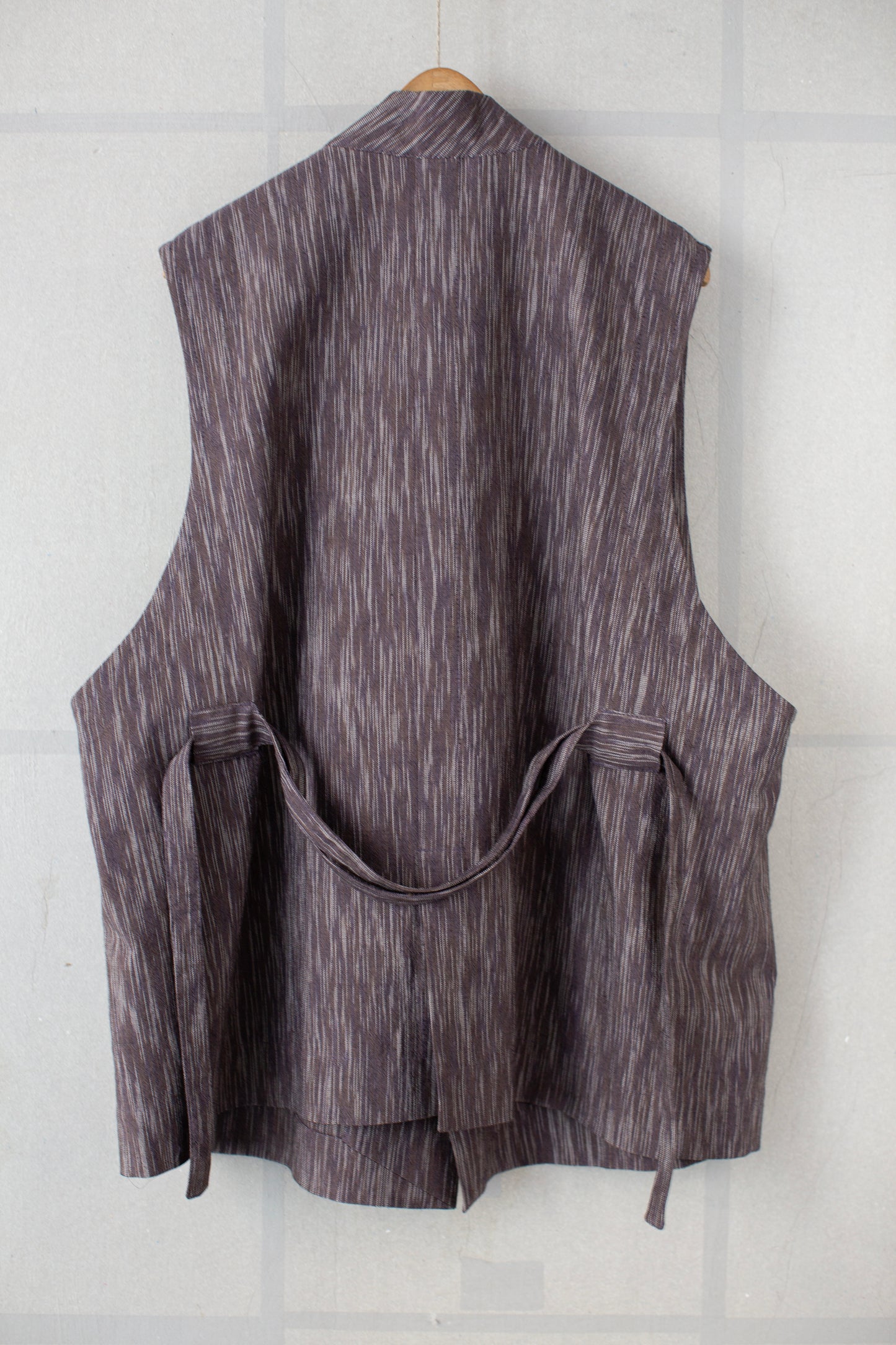 GILET#15 - KASURI COTTON SILK OLD LAVENDER