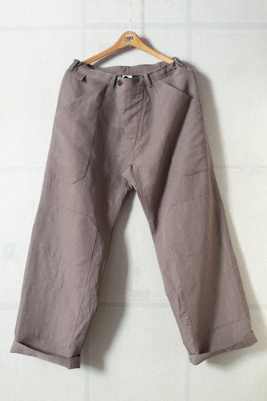 TROUSERS#75 - DOVE WOOL LINEN TWILL