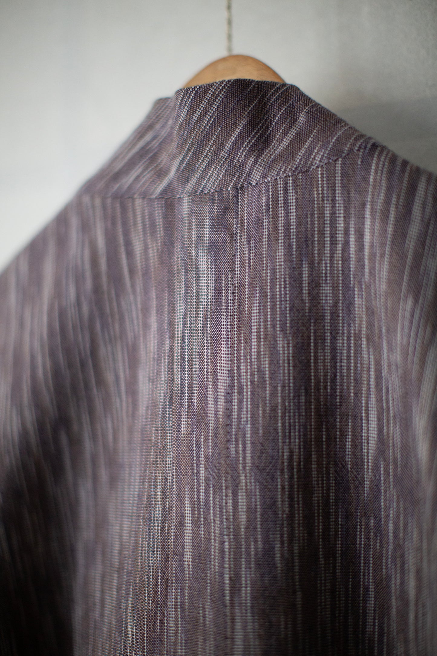 GILET#15 - KASURI COTTON SILK OLD LAVENDER