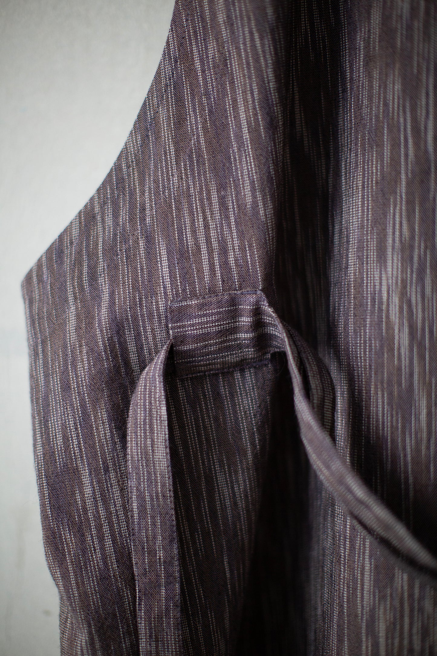 GILET#15 - KASURI COTTON SILK OLD LAVENDER