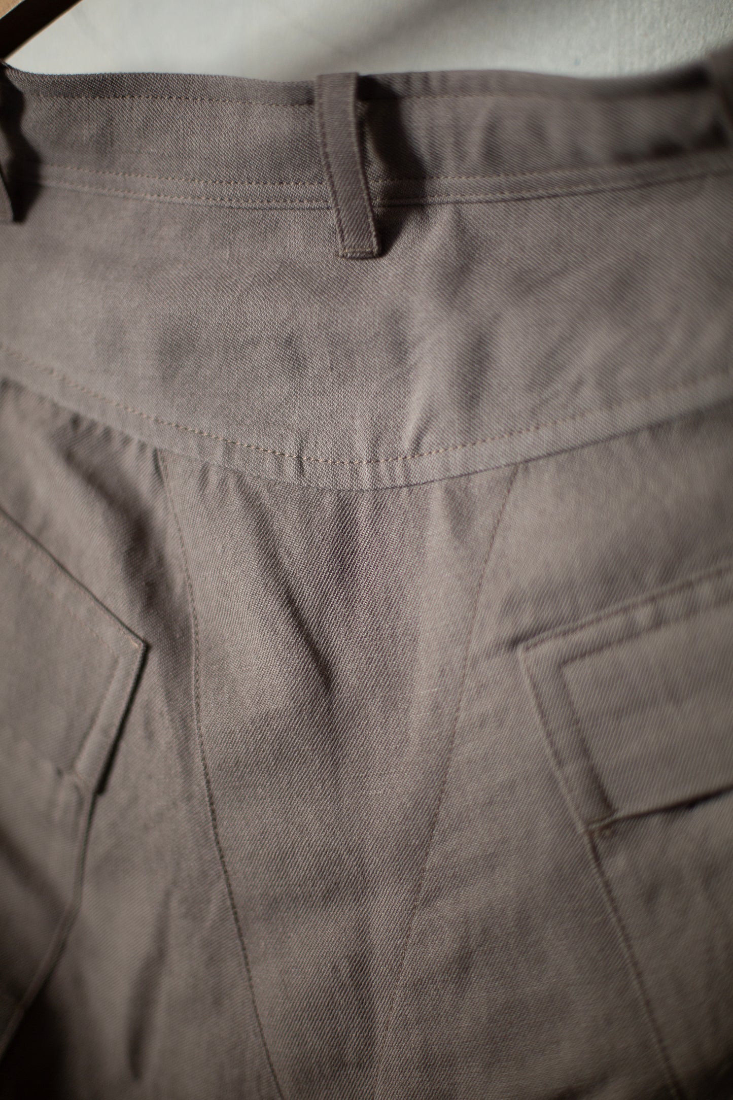 TROUSERS#75 - DOVE WOOL LINEN TWILL