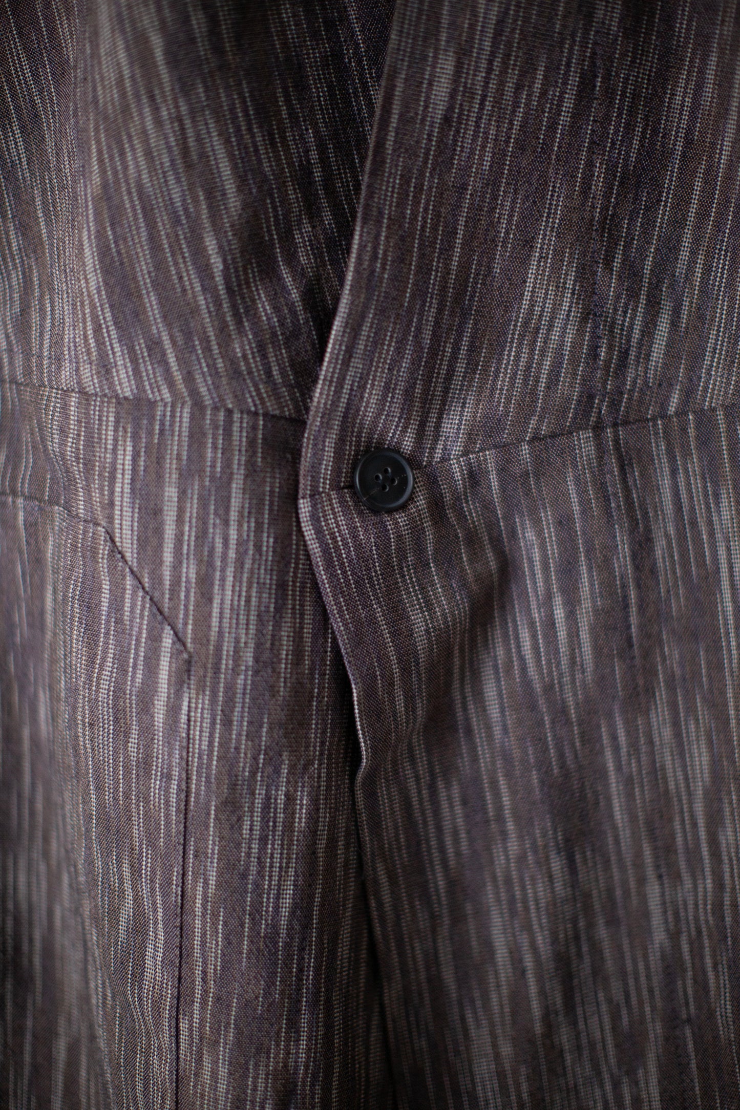 GILET#15 - KASURI COTTON SILK OLD LAVENDER