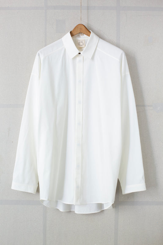 SHIRT#106 - COTTON CASHMERE POPLIN OFF WHITE
