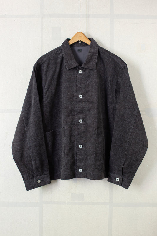 Melange charcoal coverall jacket