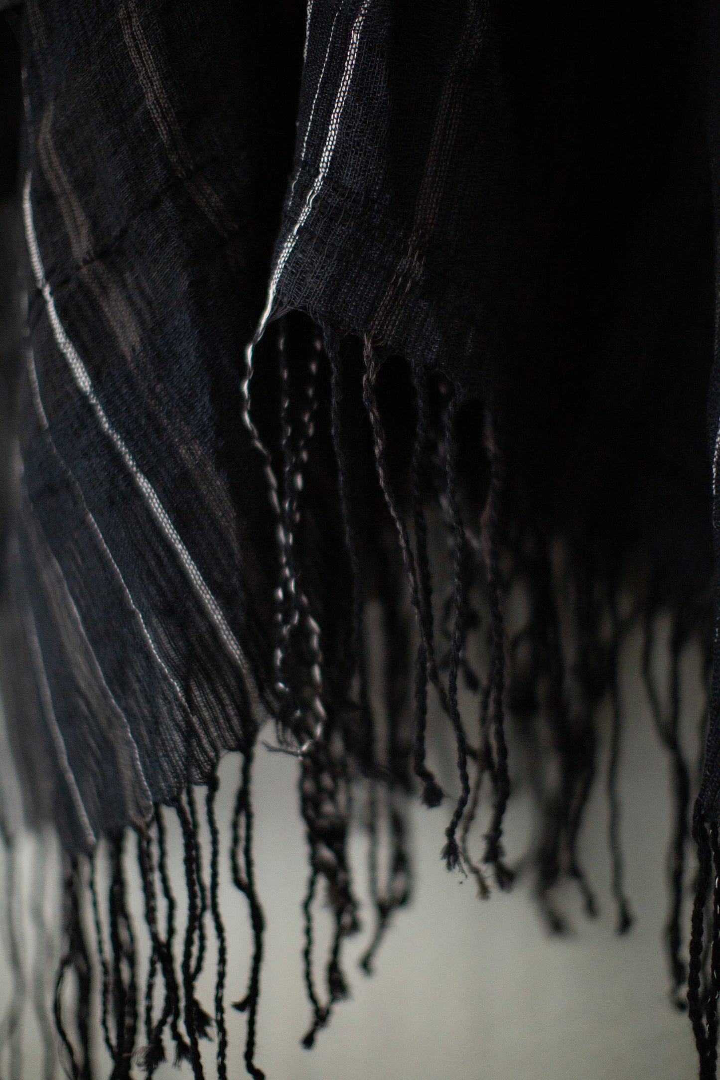 ROBE#2 - HANDWOVEN BLACK BROWN NATURAL