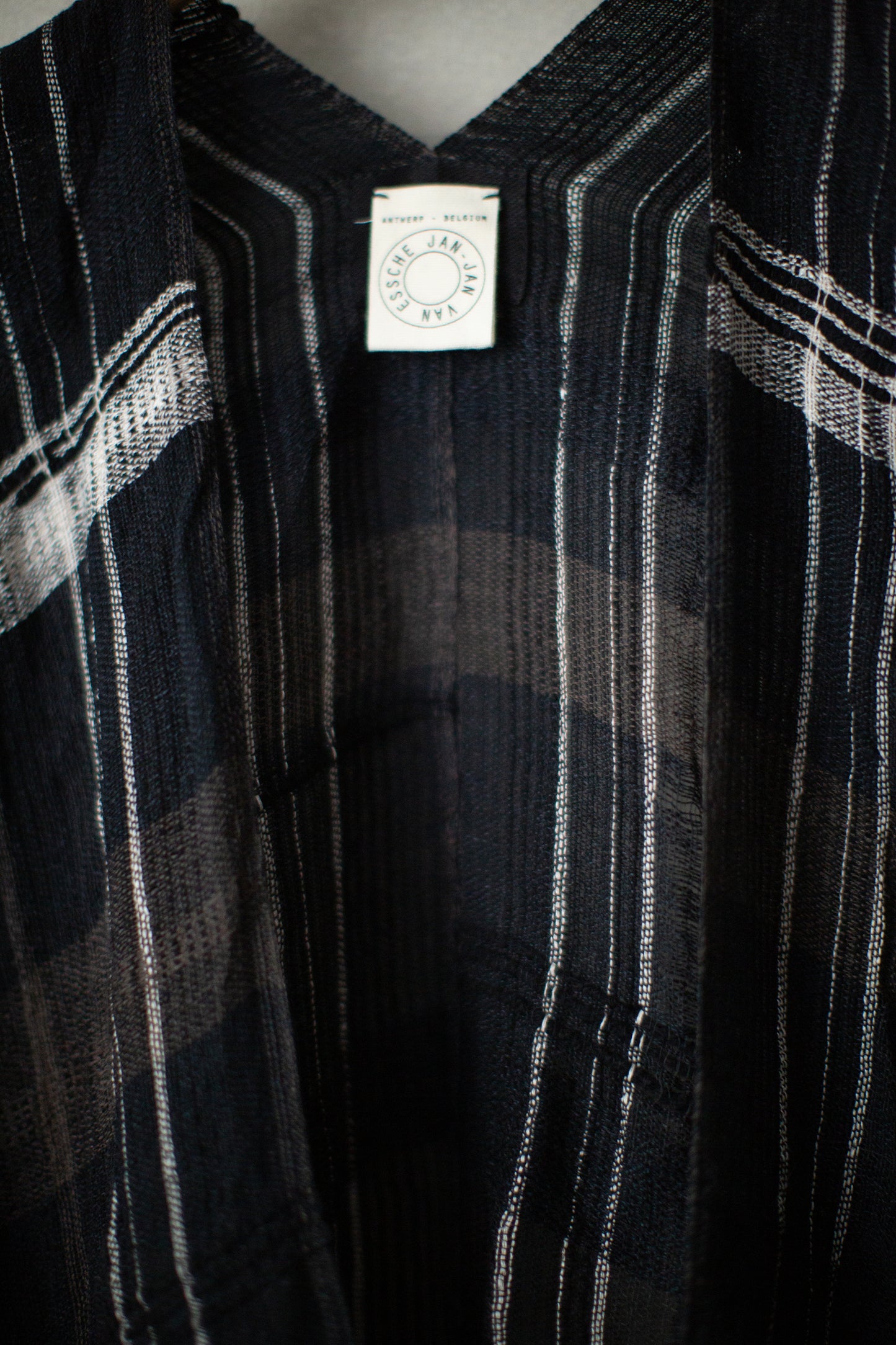 ROBE#2 - HANDWOVEN BLACK BROWN NATURAL