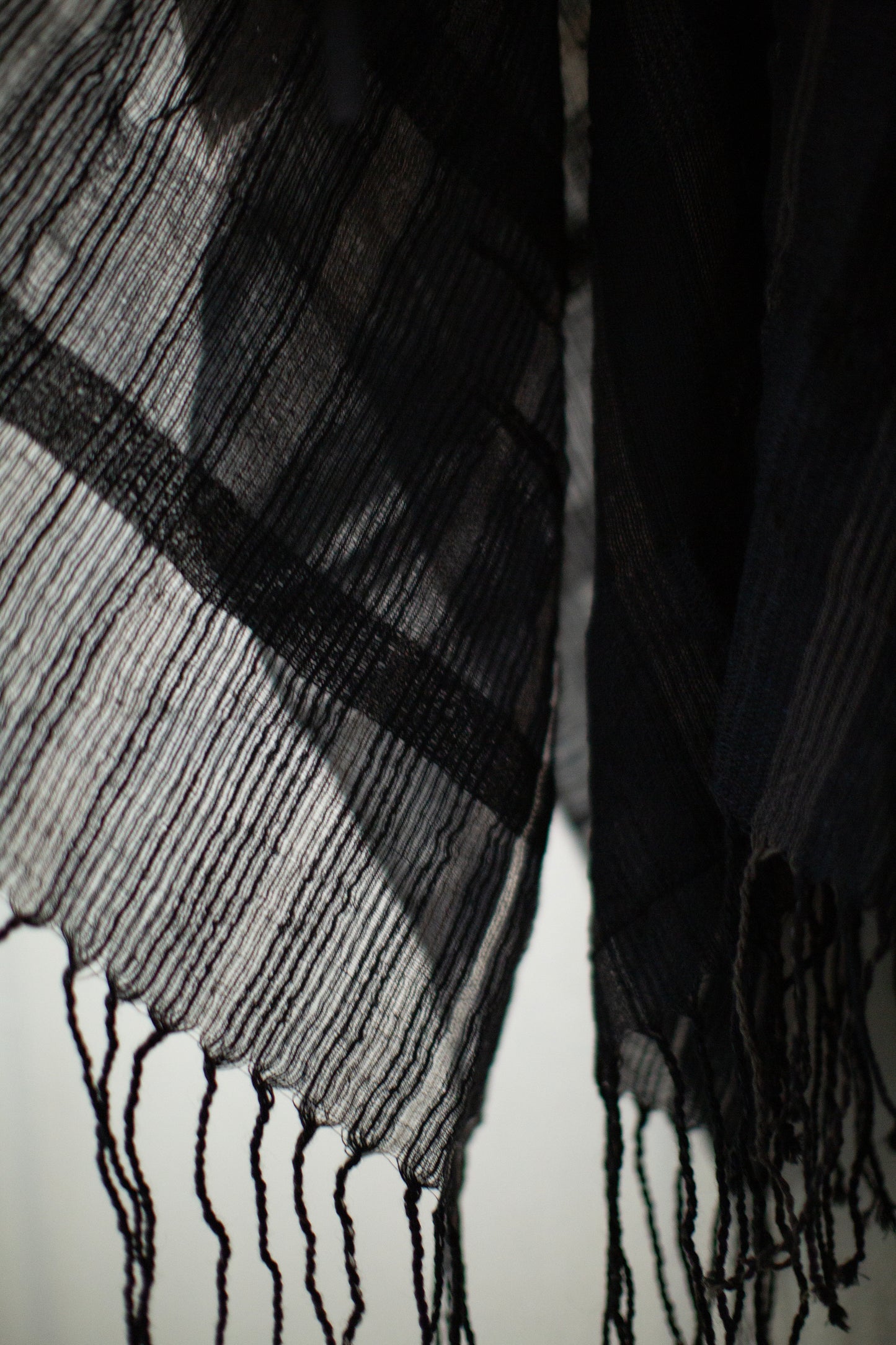 ROBE#2 - HANDWOVEN BLACK BROWN NATURAL