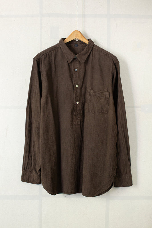 Mud dyed brown work shirt