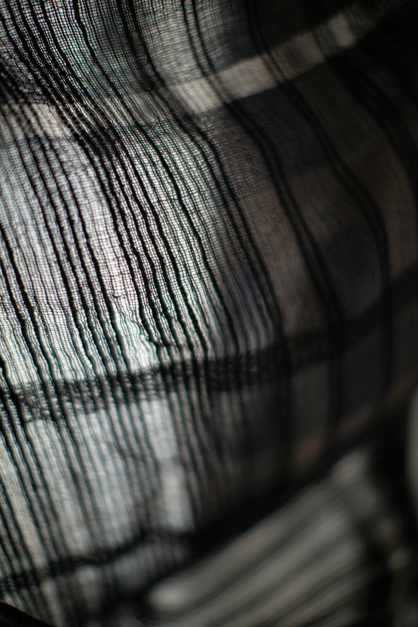 SCARF#41 - HANDWOVEN BLACK BROWN NATURAL