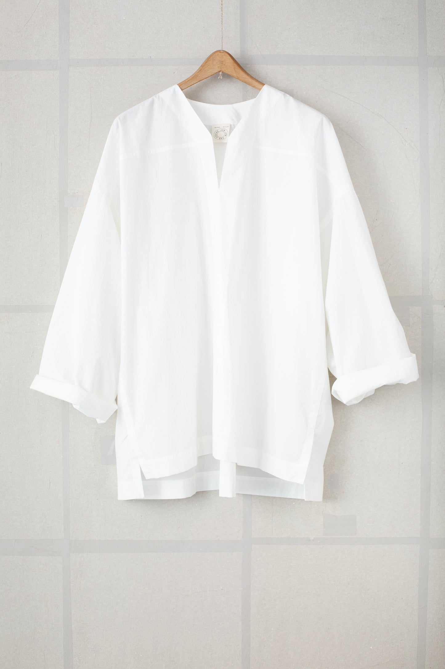 TUNIC#38 - COTTON HEMP POPLIN WHITE