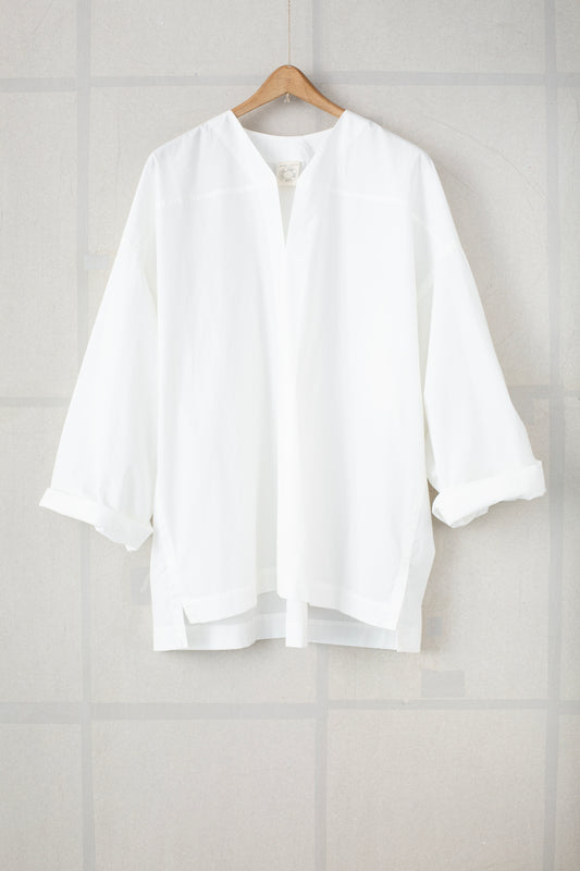 TUNIC#38 - COTTON HEMP POPLIN WHITE