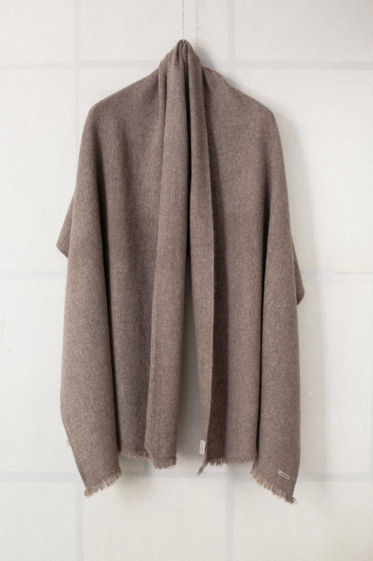 Natural Yak Grey Nomad Net scarf