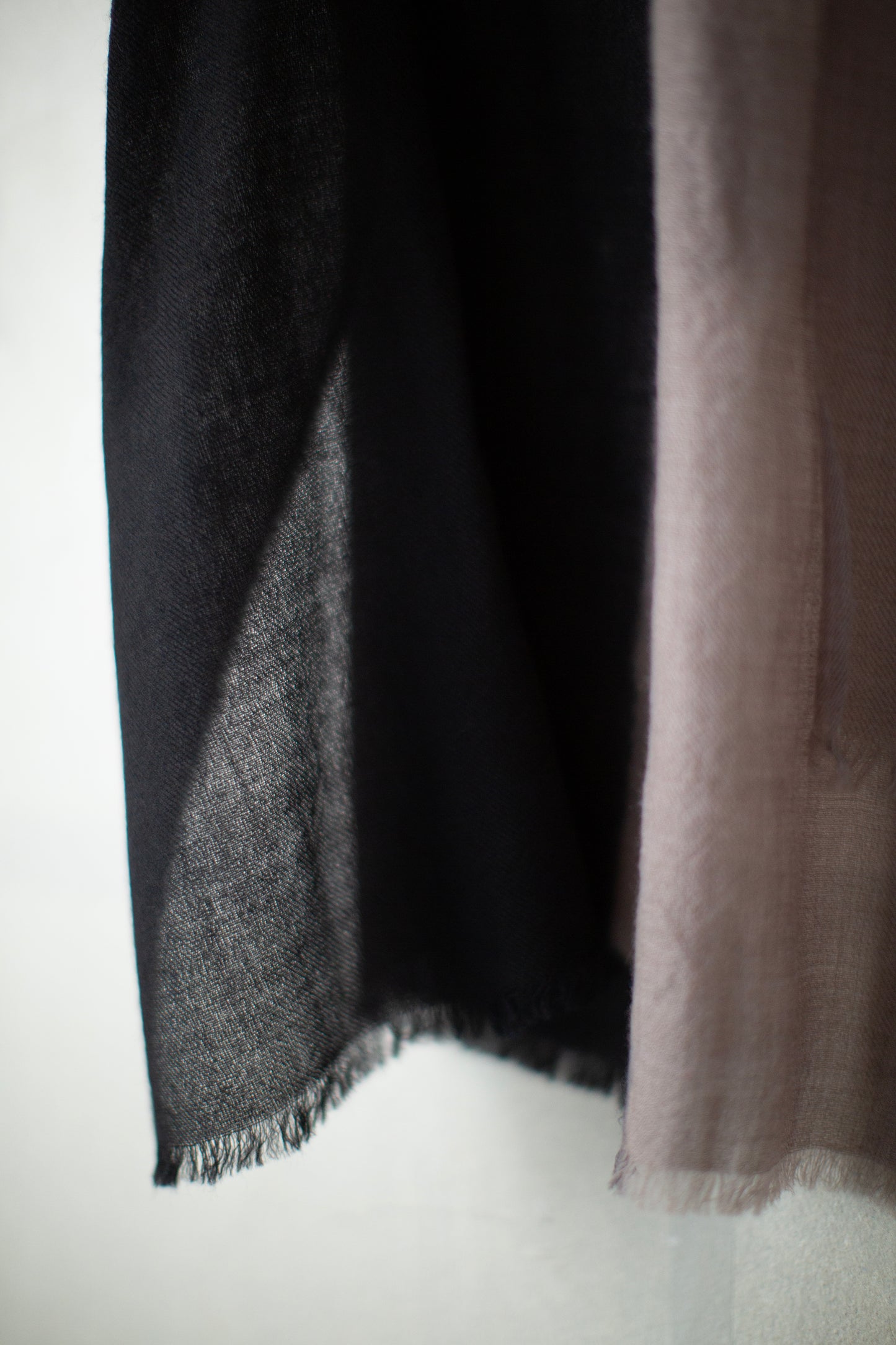 shibori dyed hand woven baby wool shawl