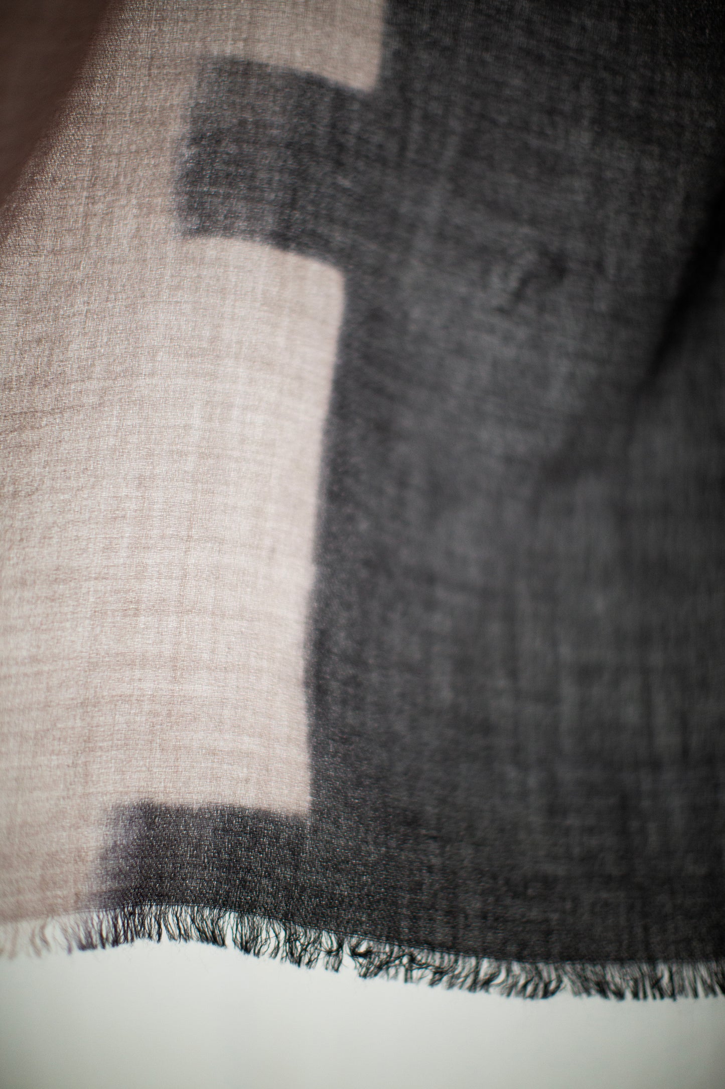 shibori dyed hand woven baby wool shawl