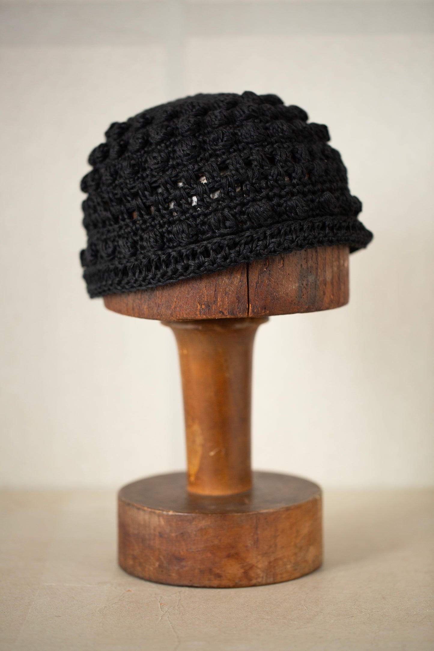 BEANIE#13 - LINEN BLACK