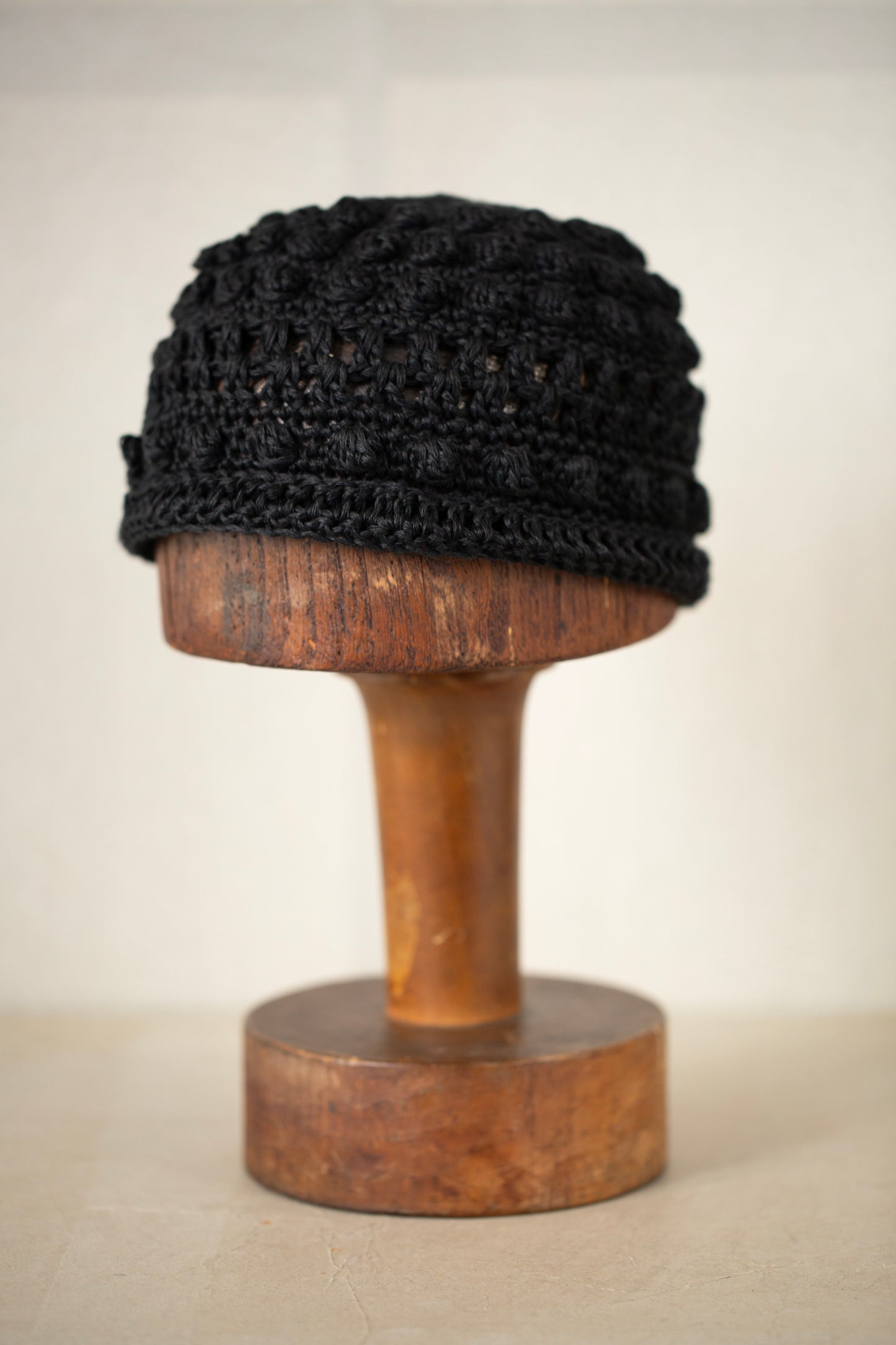 BEANIE#13 - LINEN BLACK