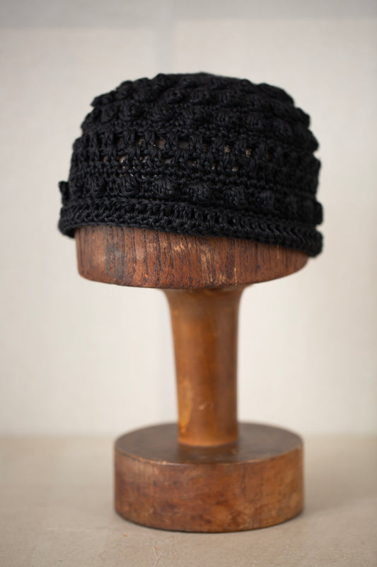 BEANIE#13 - LINEN BLACK