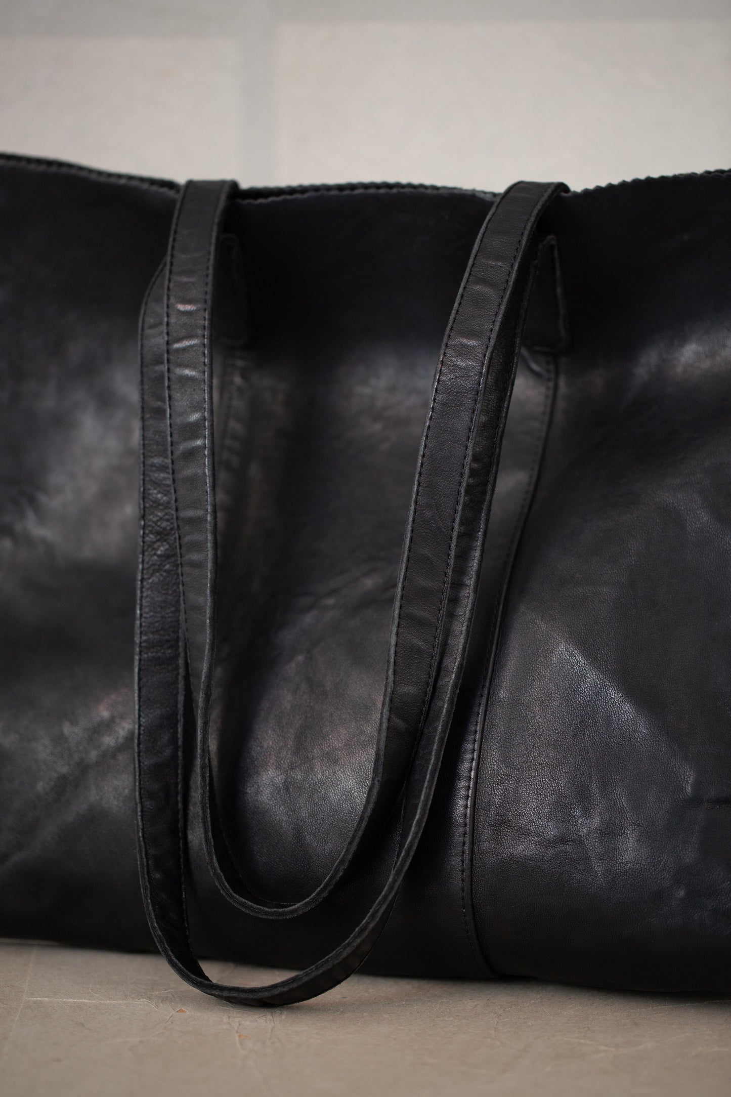 Large Black Leather Bag