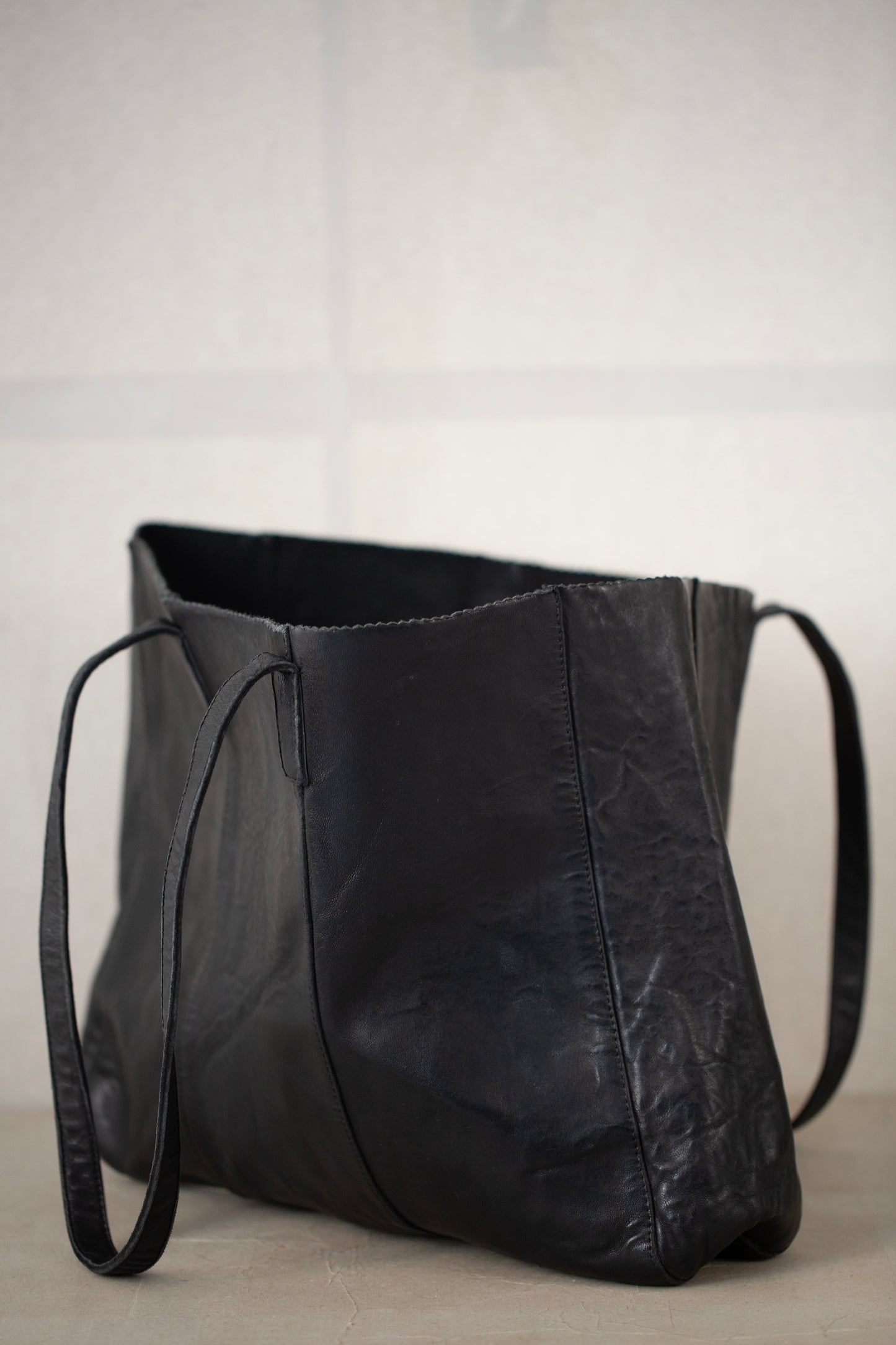 Large Black Leather Bag