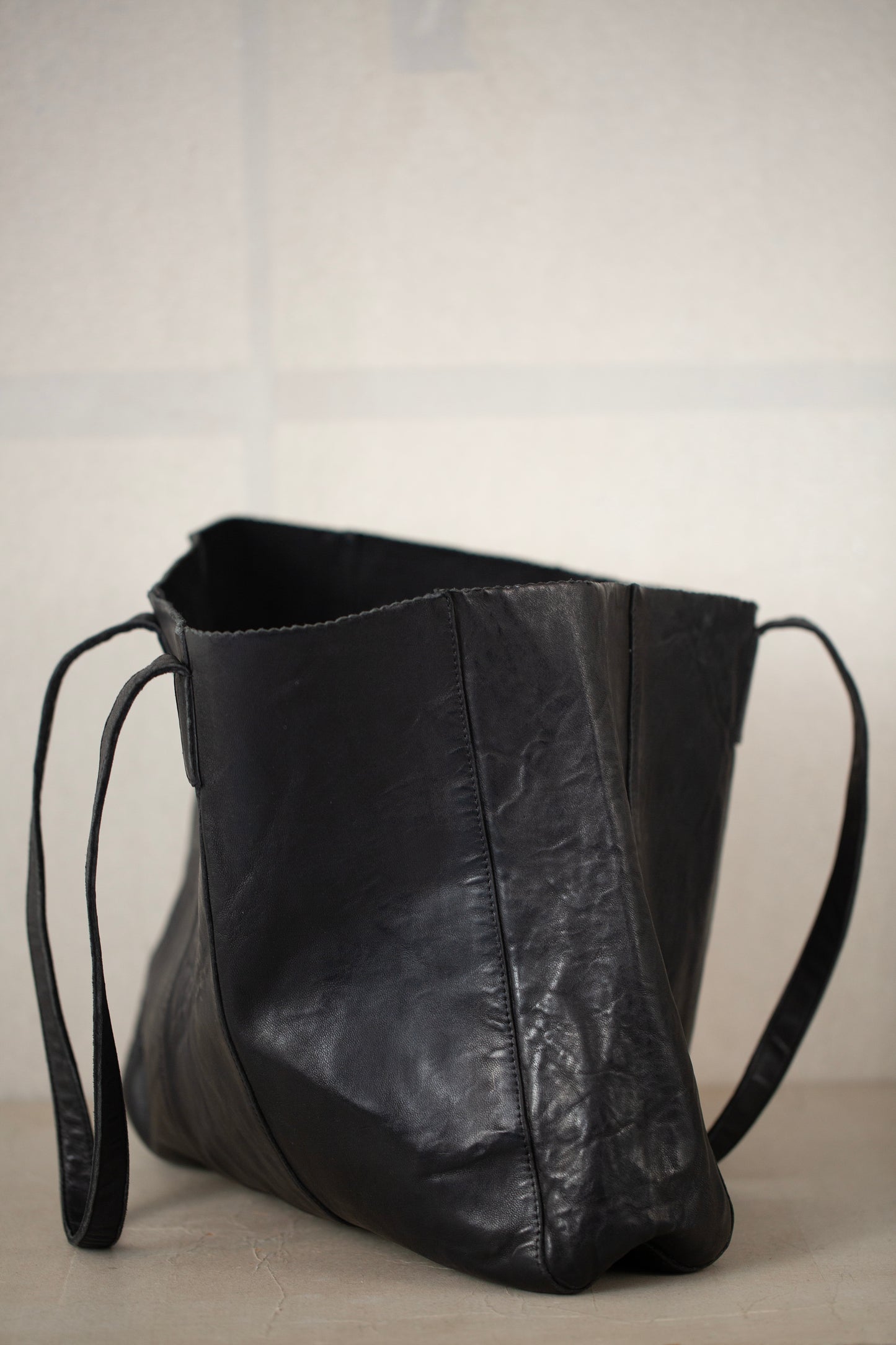 Large Black Leather Bag