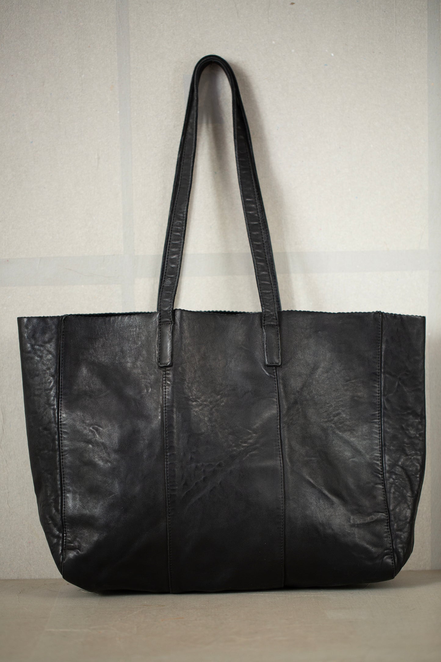 Large Black Leather Bag