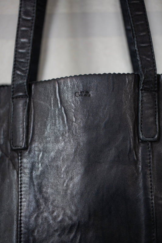 Large Black Leather Bag