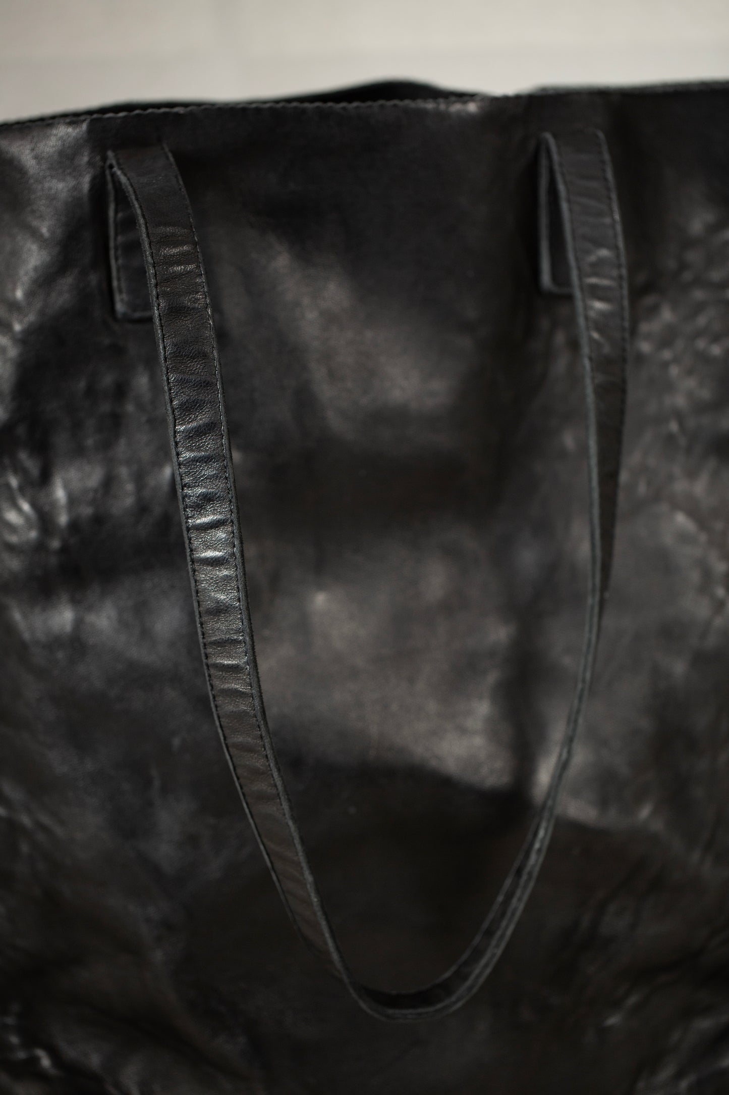 Black Leather Tote Bag