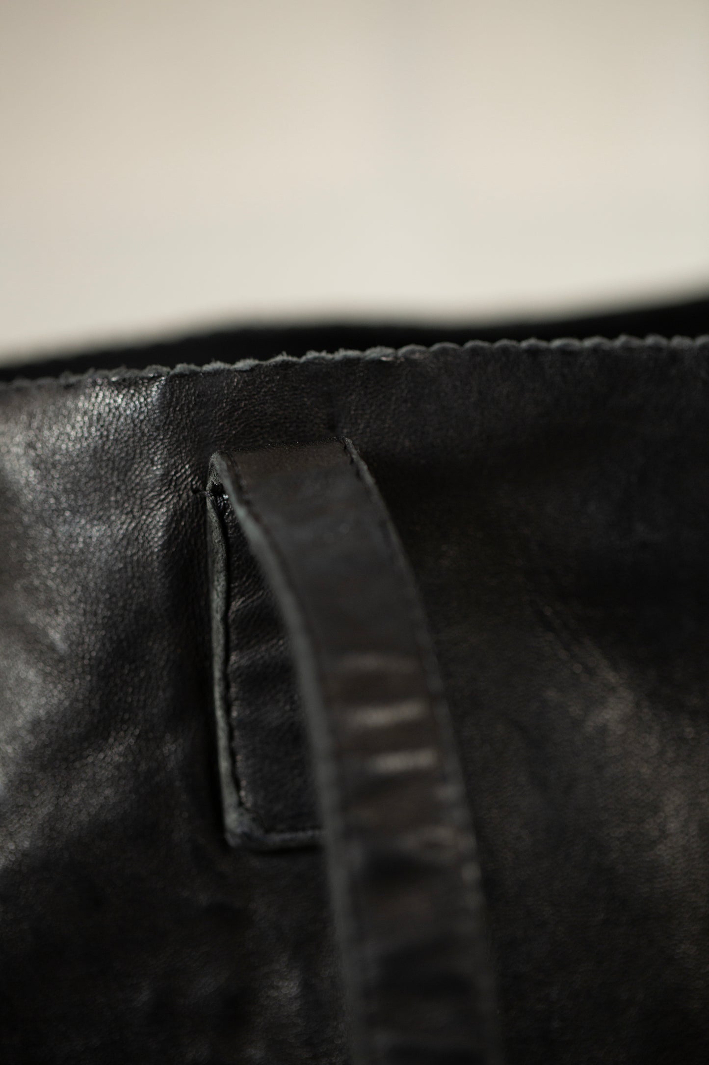 Black Leather Tote Bag