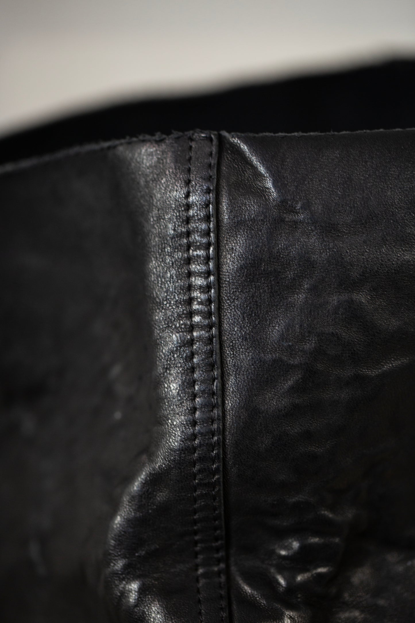 Black Leather Tote Bag
