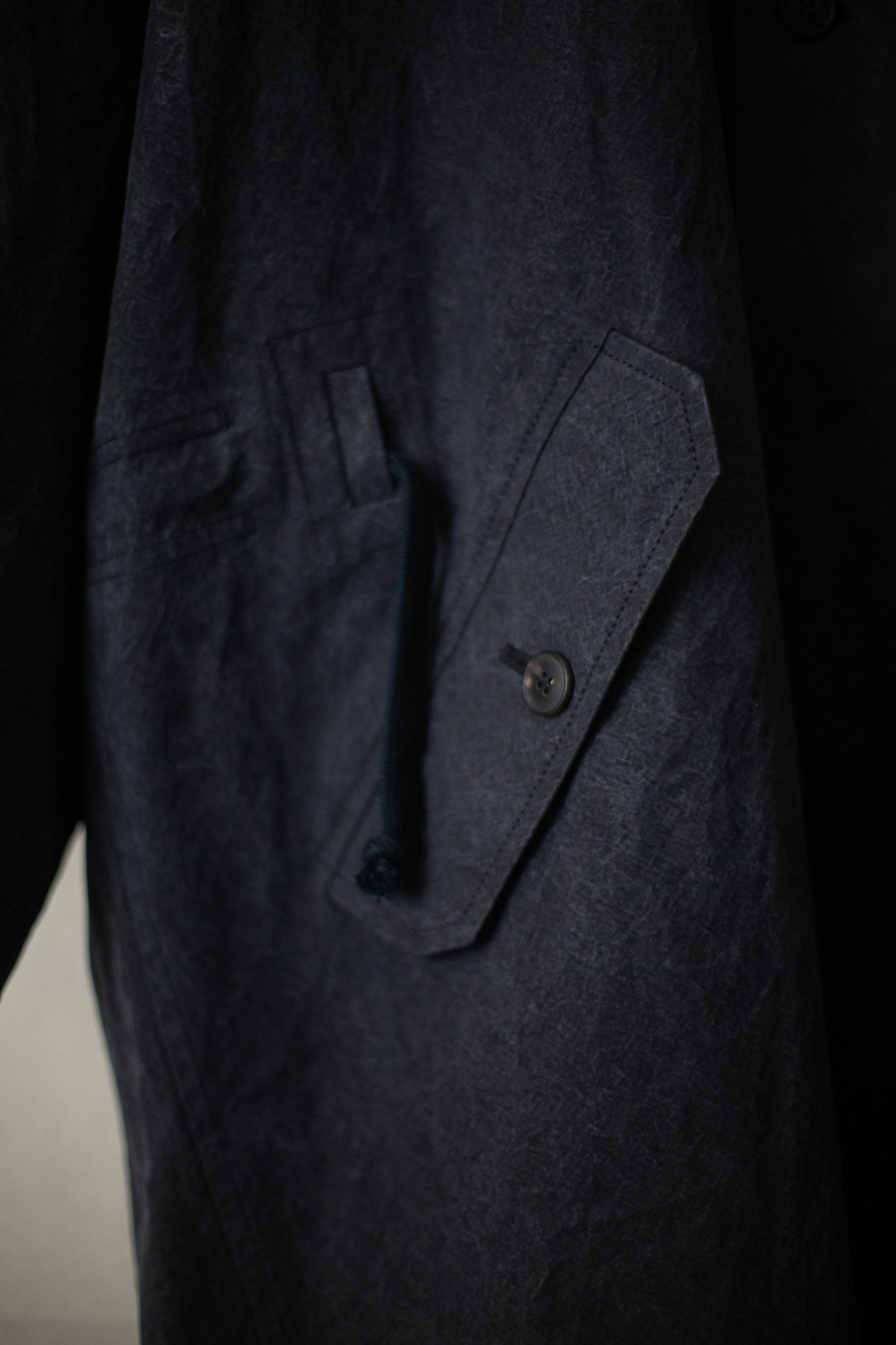 COAT#32 - TIME WASHED CANVAS BLACK