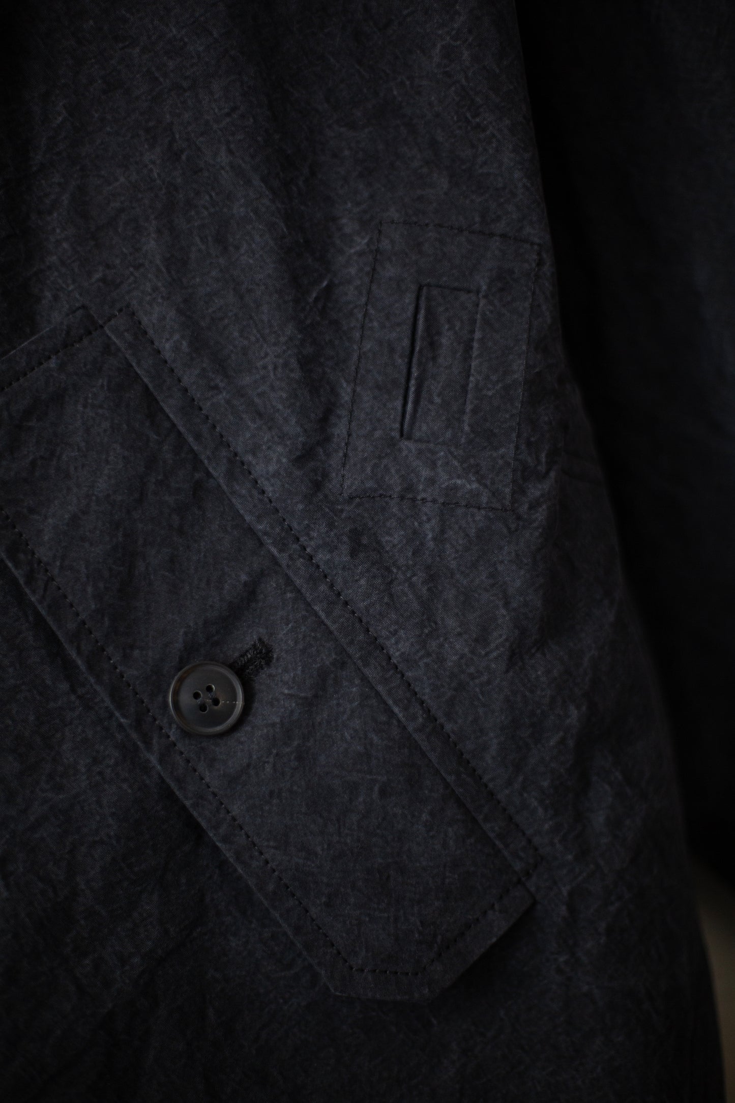 COAT#32 - TIME WASHED CANVAS BLACK