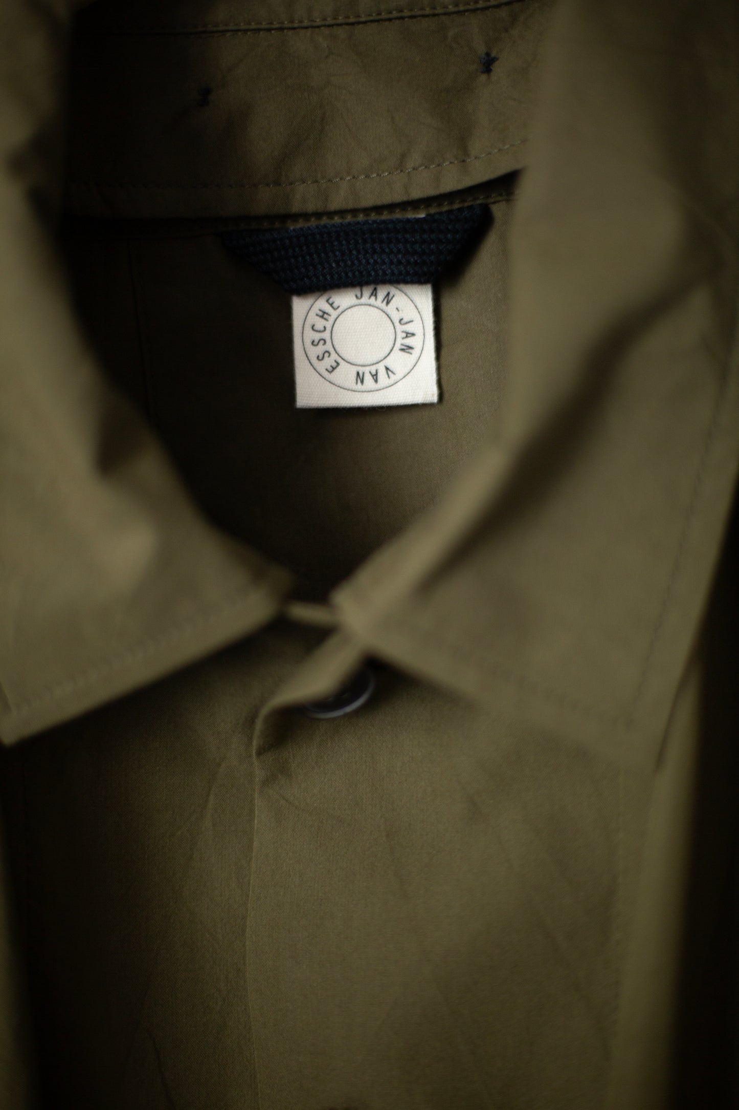 COAT#32 - COTTON SILK CANVAS ARMY GREEN