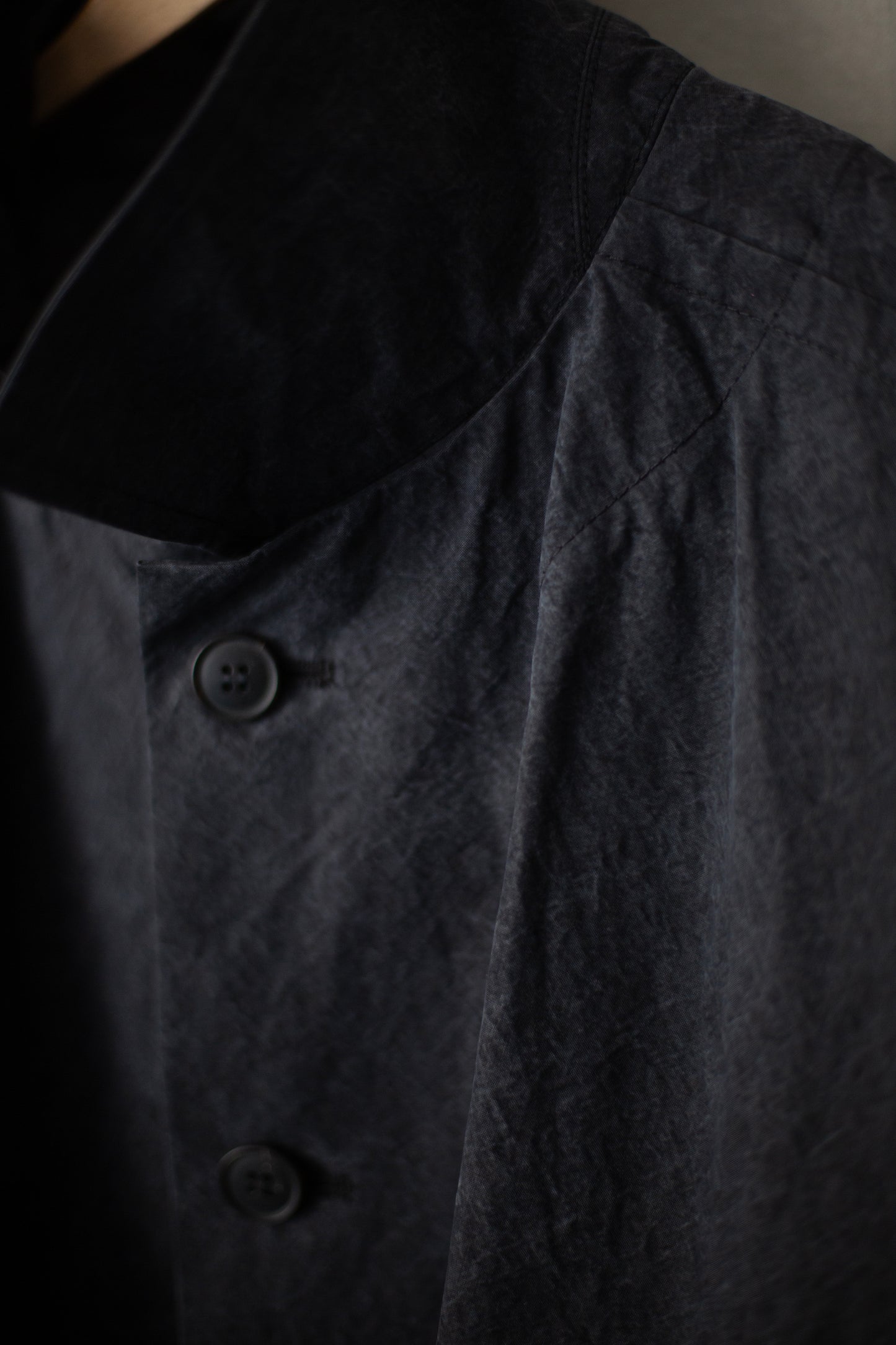 COAT#32 - TIME WASHED CANVAS BLACK
