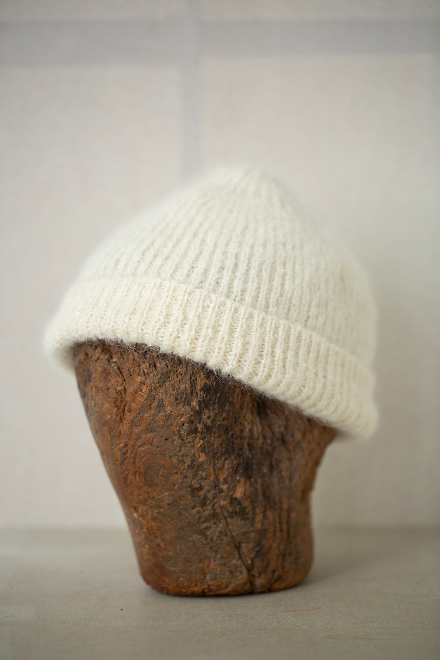 BEANIE#5 - GOAT MOHAIR NATURAL