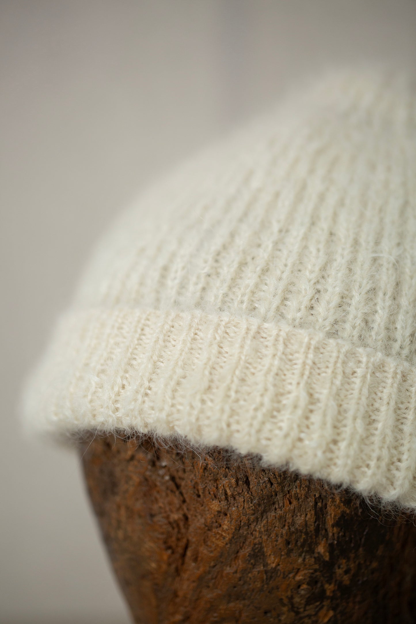 BEANIE#5 - GOAT MOHAIR NATURAL