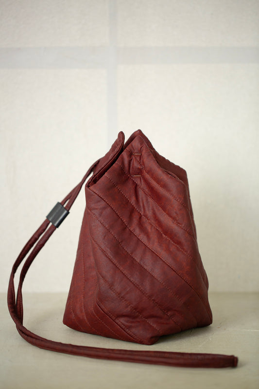 BAG#41 - SHULIANG SILK PADDED OXBLOOD