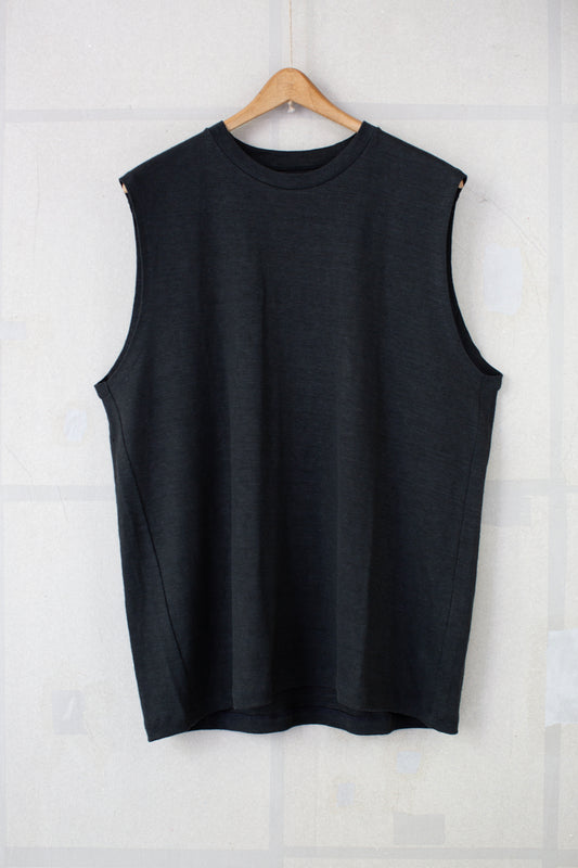 Black hemp Sleeveless Top