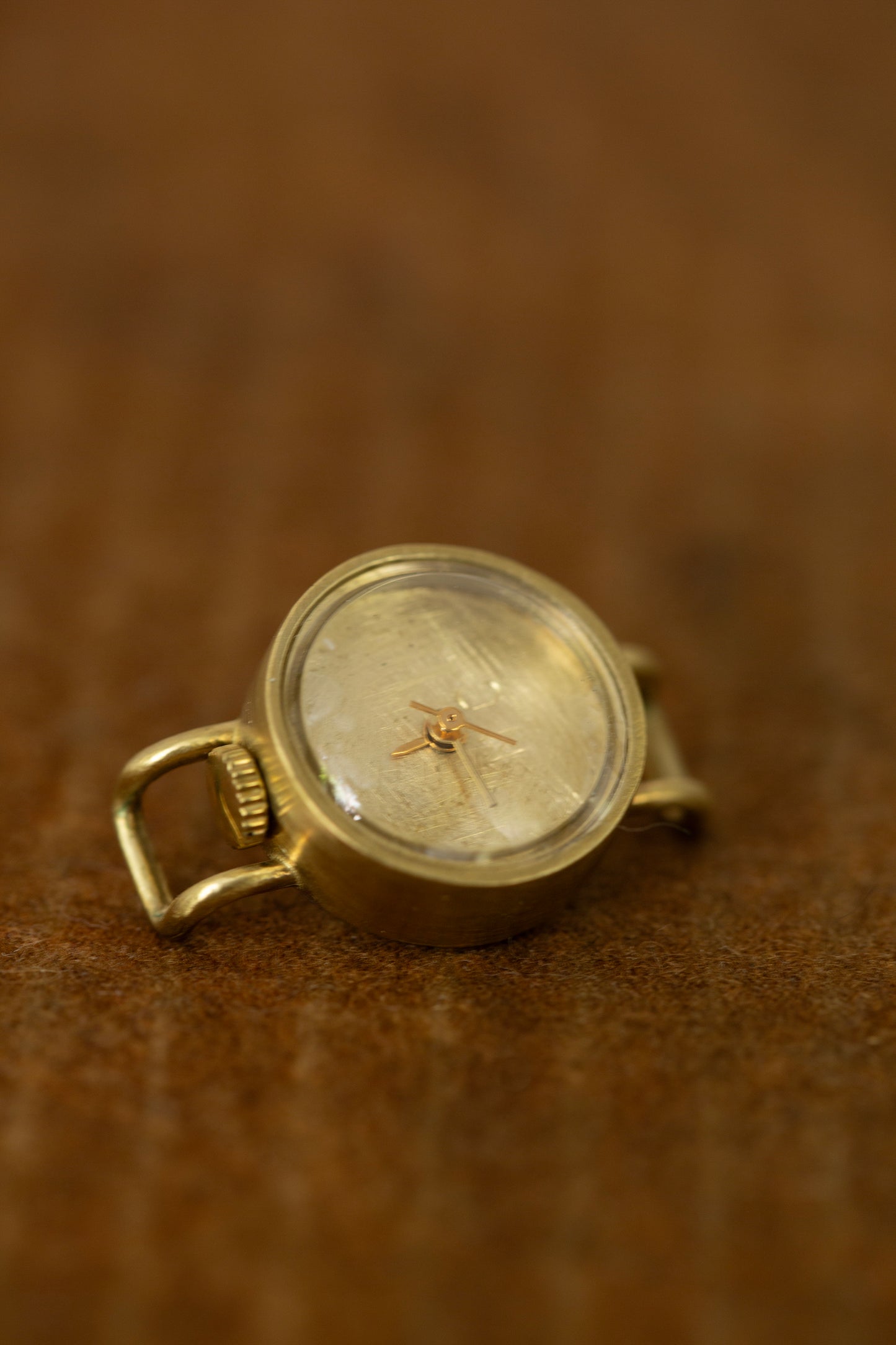 Extra small tripple wrist wrap brass watch