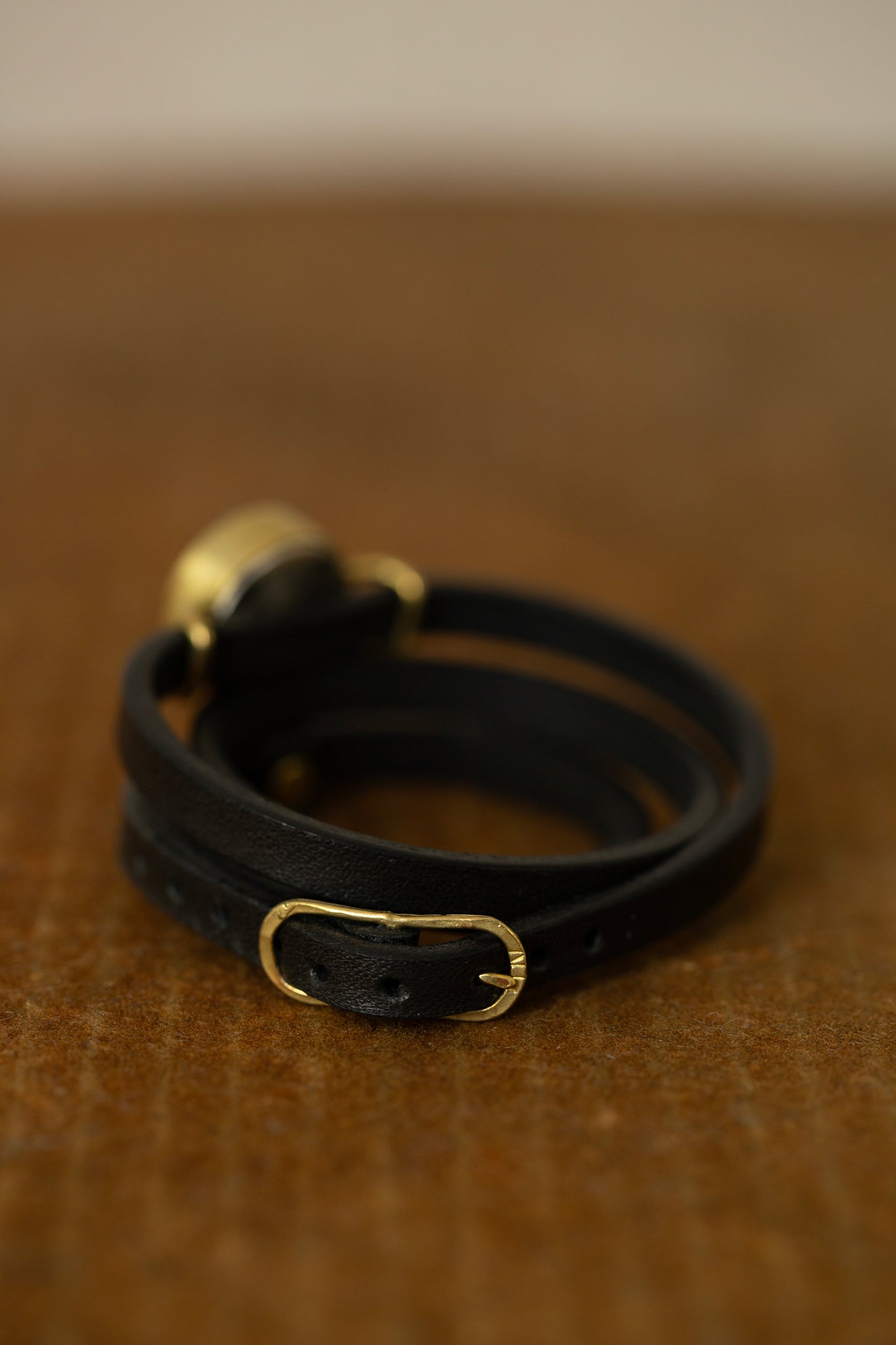 Extra small tripple wrist wrap brass watch