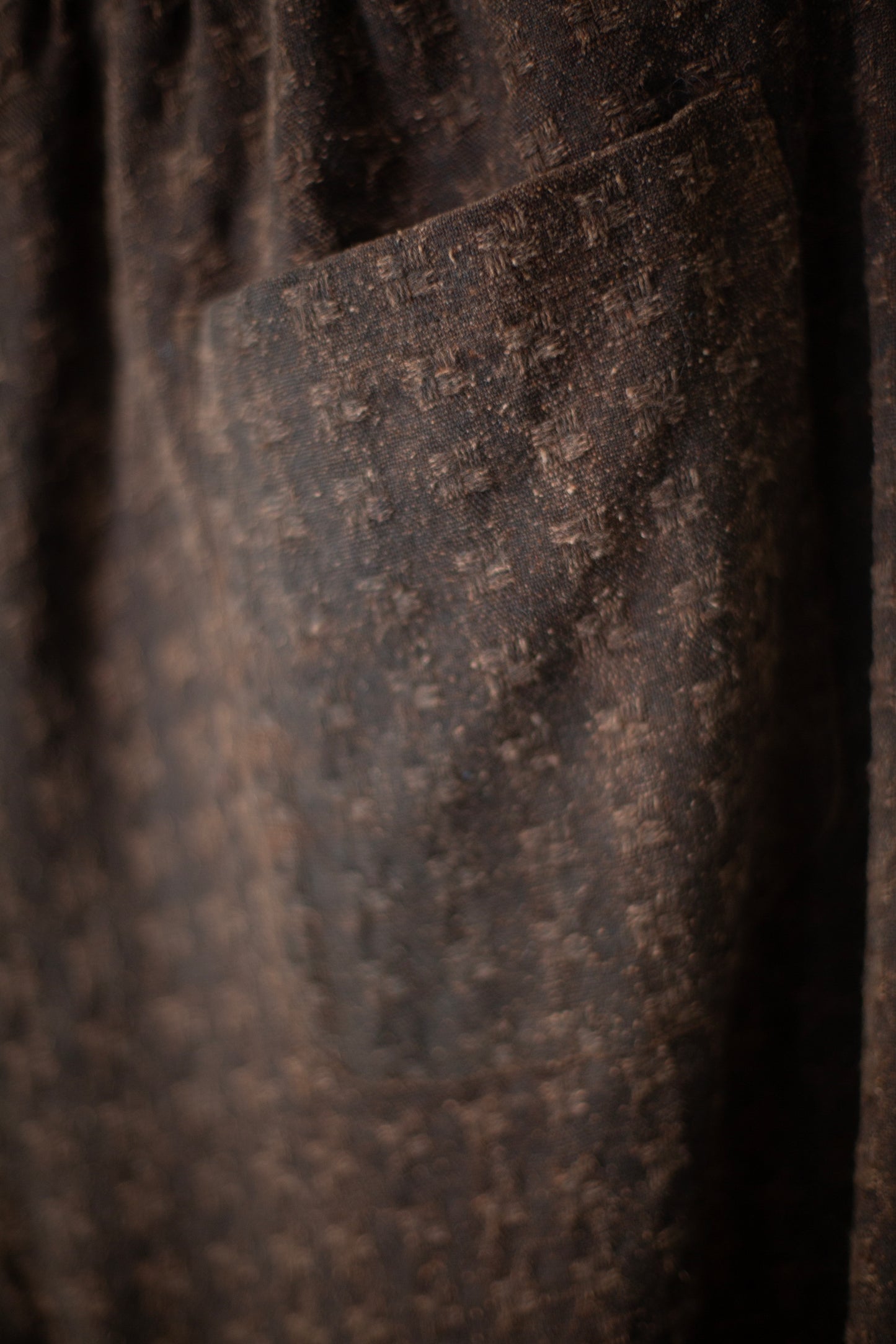 dk brown doro dyed silk cotton wide easy pants