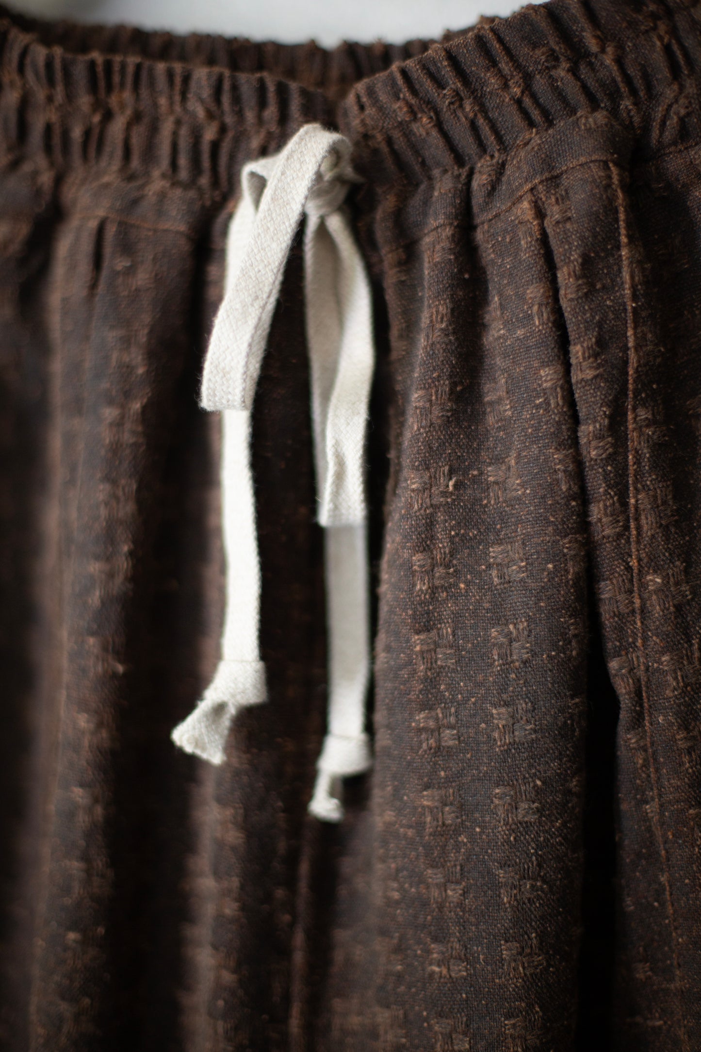 dk brown doro dyed silk cotton wide easy pants
