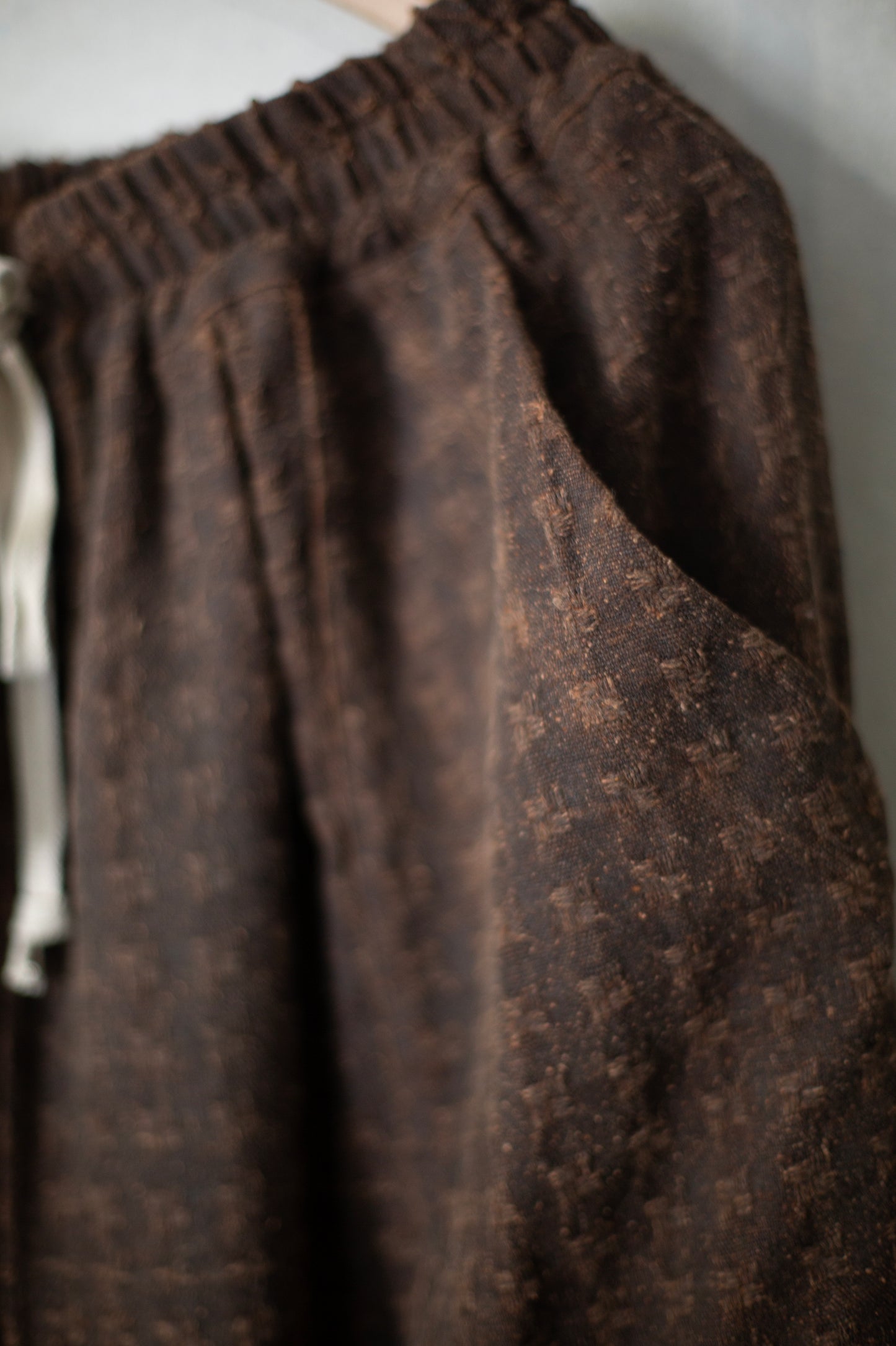 dk brown doro dyed silk cotton wide easy pants