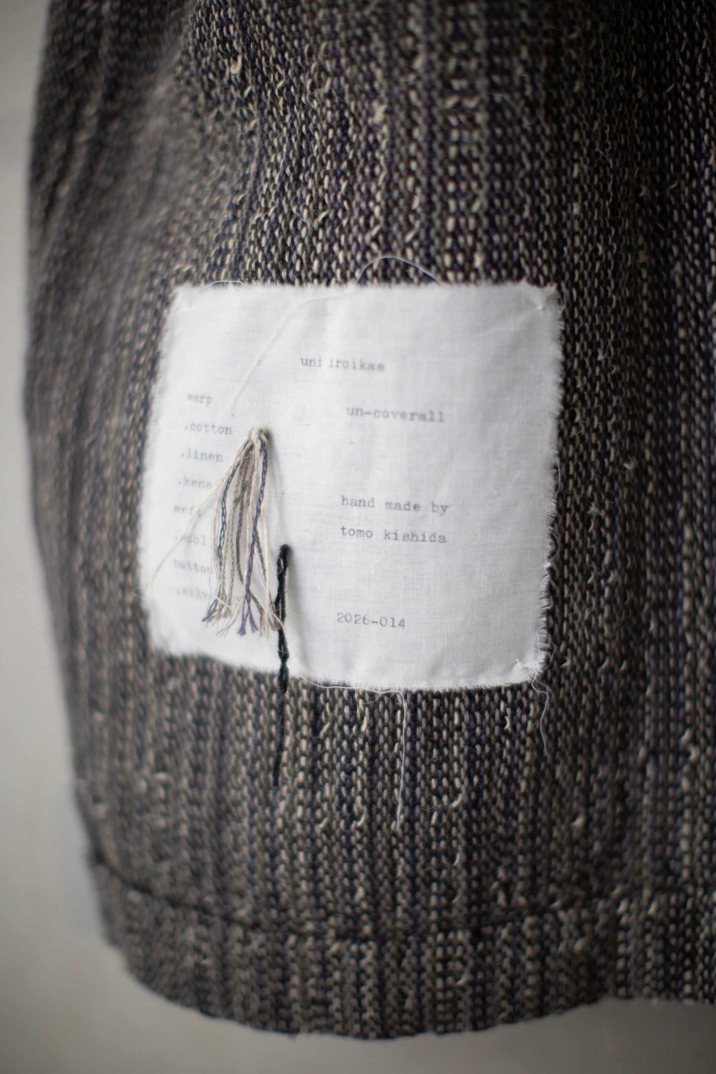 Hand woven coverall jacket