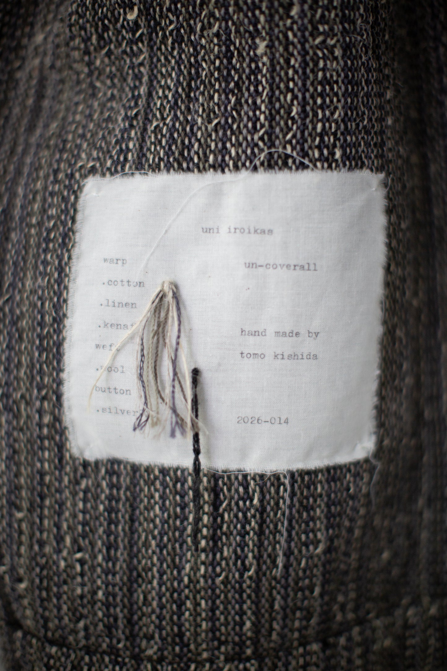 Hand woven coverall jacket