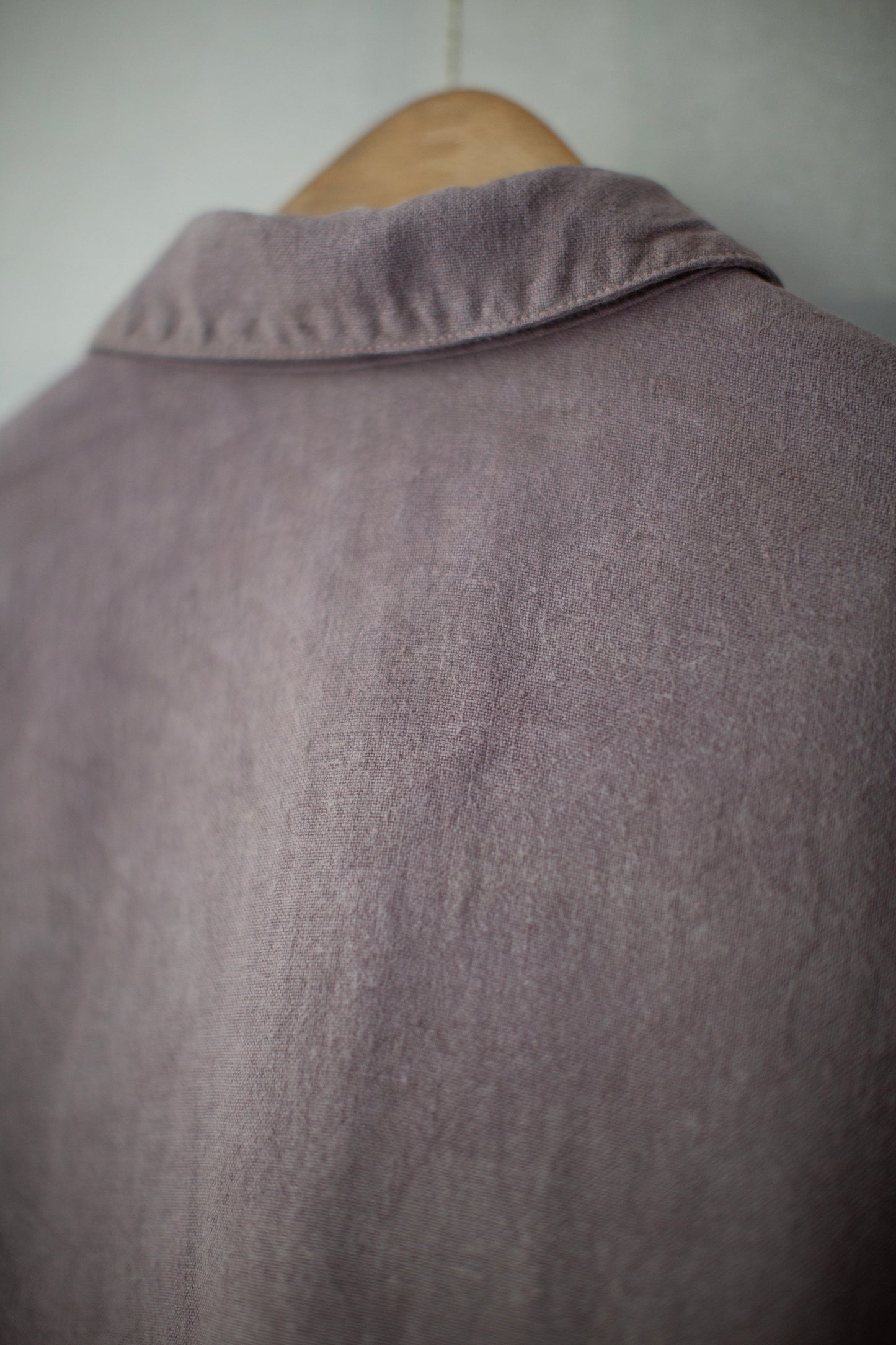 Big shirt jacket in dark horse chestnut brushed hemp