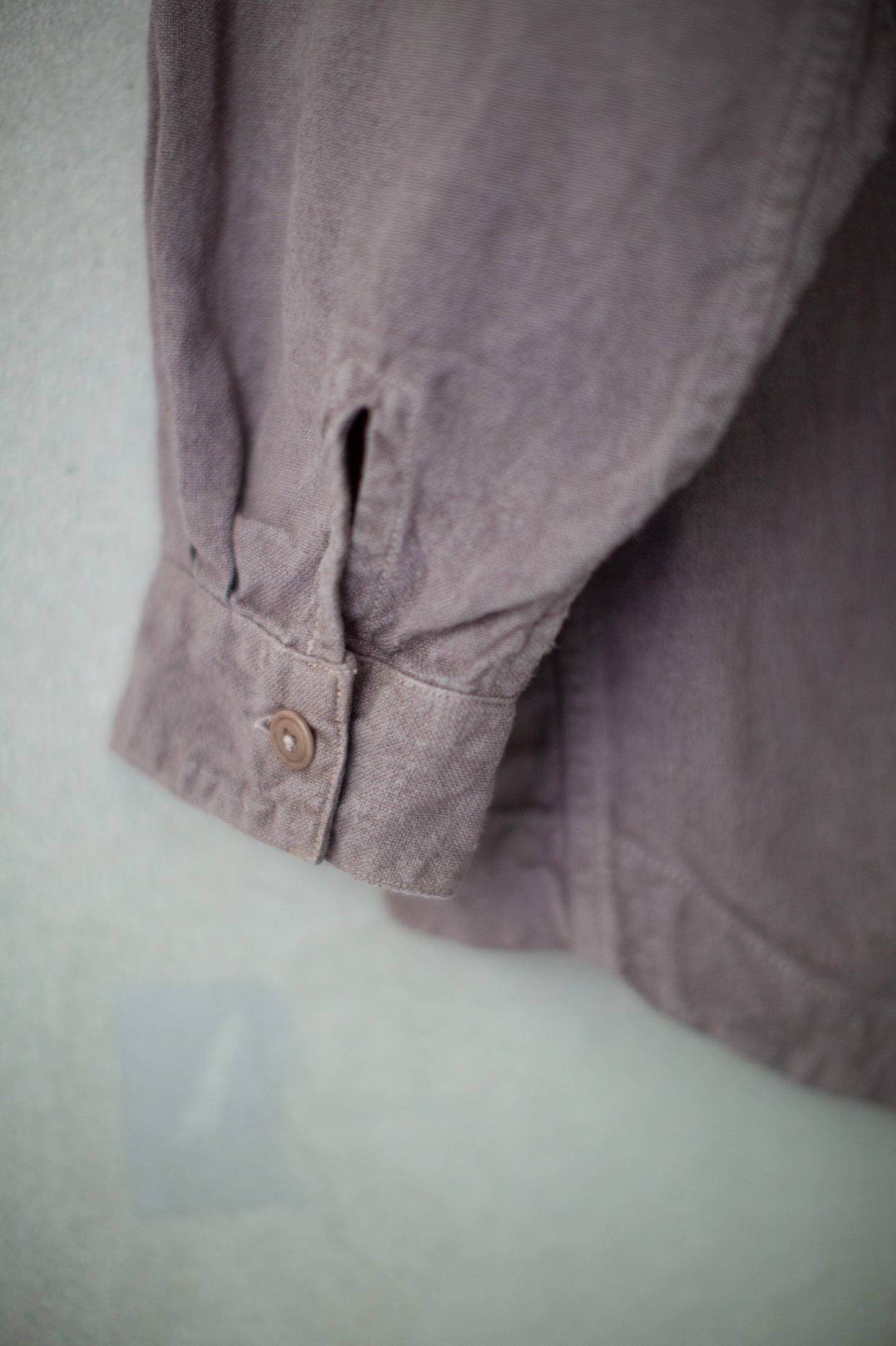Big shirt jacket in dark horse chestnut brushed hemp