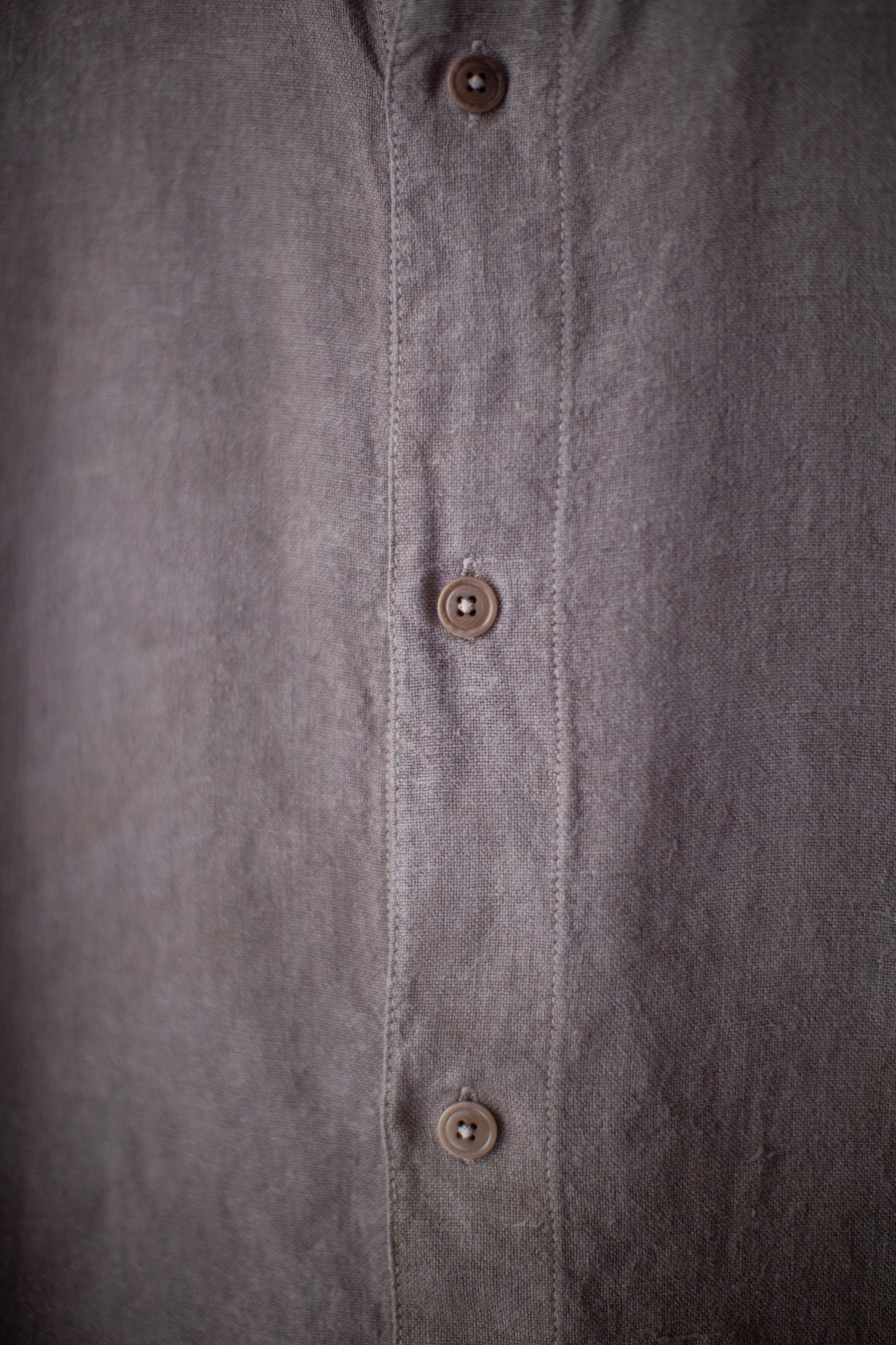 Big shirt jacket in dark horse chestnut brushed hemp